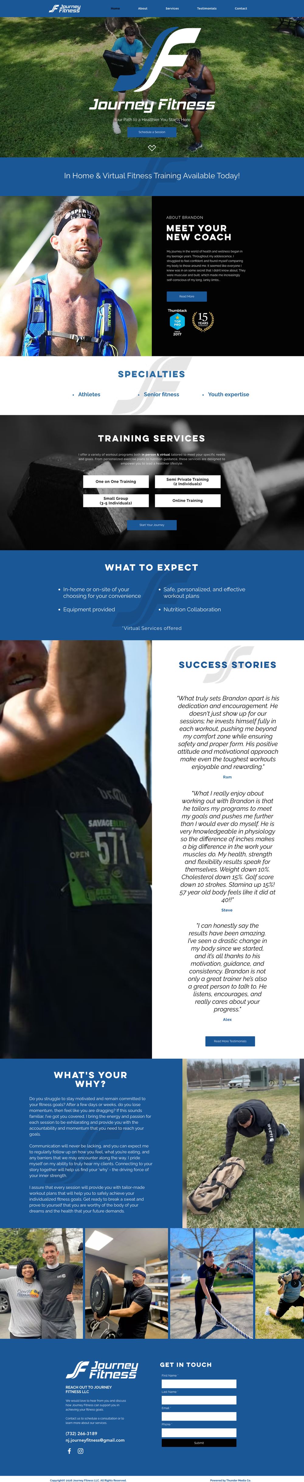 Journey Fitness website